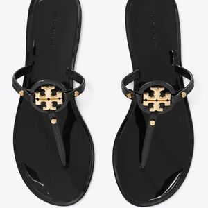 Tory Burch Mini Miller Jelly Sandal - Black, size 7. Retail $98